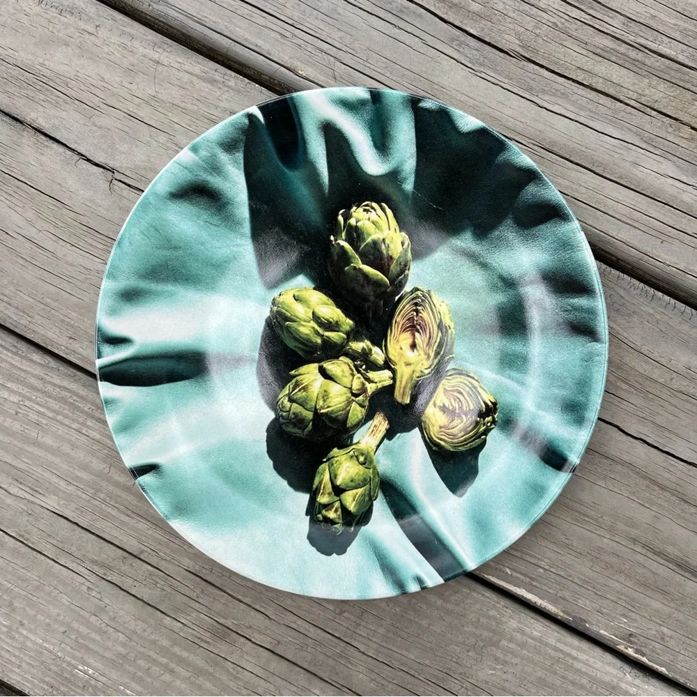 Gather + West Elm Salad Side Plate Still Life Artichoke Wall Hanging Art